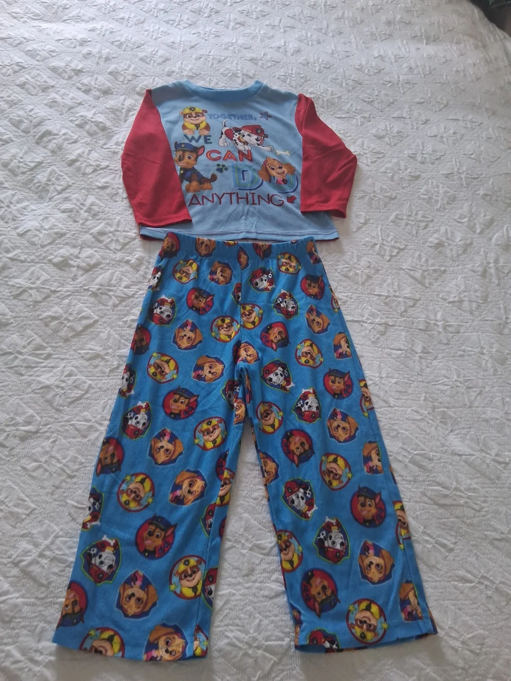 Nickelodeon Paw Patrol Blue & Red Two-Piece Pajama Set Boys' Size 4 Years